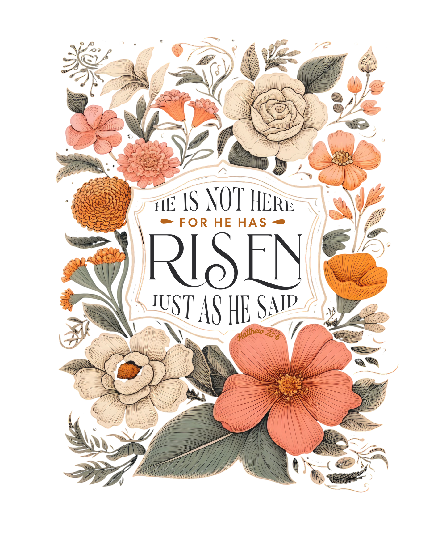 He is Risen -Floral-